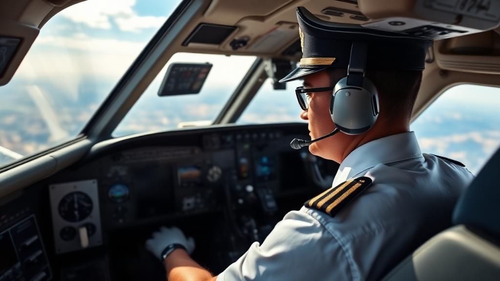Airline First Officer at work — Images and Photos created by jobs-rank.com