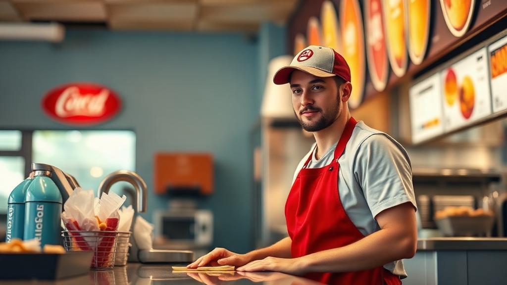 Fast Food Crew Member at work — Images and Photos created by jobs-rank.com