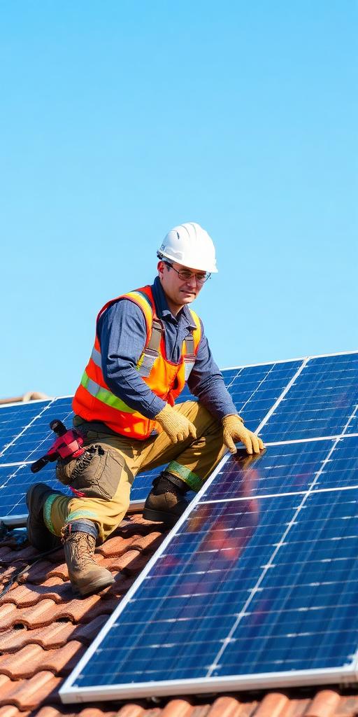 Solar Panel Installer at work — Images and Photos created by jobs-rank.com
